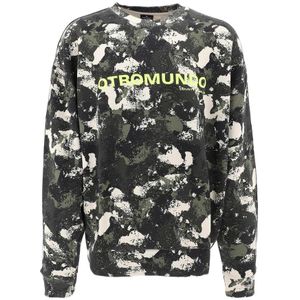 Marcelo Burlon, Heren, Sweatshirts & Hoodies, Groen, Maat: L Katoen,