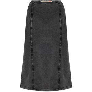 Diesel, Dames, Rokken, Grijs, Maat: M Denim,