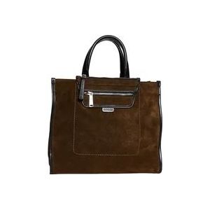 Hogan Stijlvolle Tote Tas , Brown , Dames , Maat: ONE Size