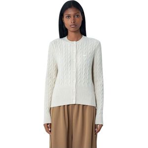 Lacoste, Dames, Truien, Beige, Maat: M Kasjmier,