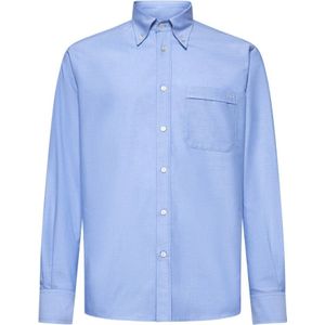 Valentino Garavani - Oxford Overhemd - Lichtblauw - Katoen - VLogo-borduursel