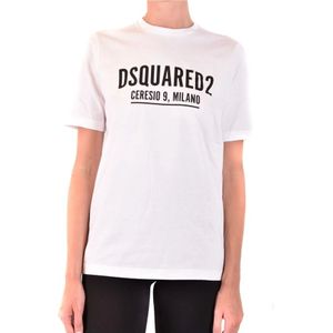 Dsquared2, Dames, Tops, Wit, Maat: S Katoen,