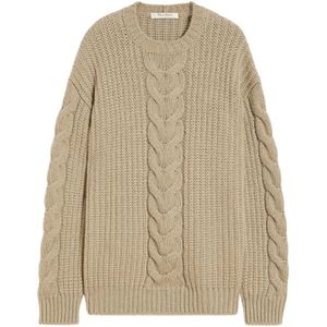Max Mara, Dames, Truien, Beige, Maat: XS Katoen,