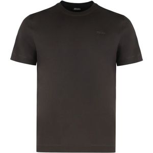 Zegna, Heren, Tops, Grijs, Maat: L Katoen,