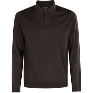 Roberto Collina, Heren, Tops, Bruin, Maat: XL