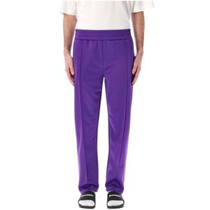 Palm Angels, Heren, Broeken, Paars, Maat: XL Poliester,