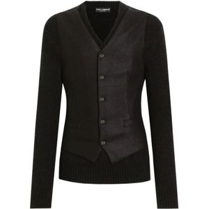 Dolce & Gabbana, Heren, Truien, Zwart, Maat: L Zijde,