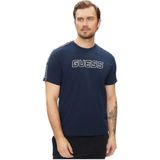 Guess - Arlo - Katoenen T-shirt - Blauw - Regular Fit Jersey
