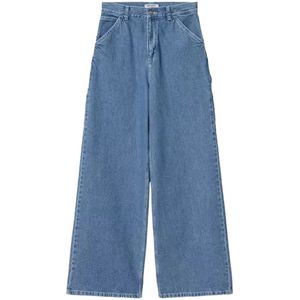 Carhartt Wip, Dames, Jeans, Blauw, Maat: W24 Katoen,