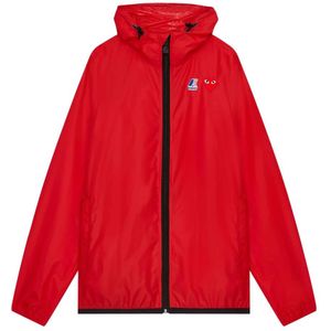 Comme des Garçons Play, Heren, Jassen, Rood, Maat: XS Nylon,