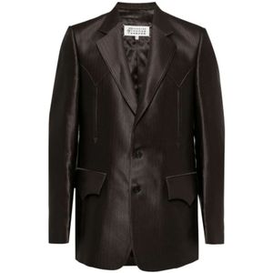 Maison Margiela, Dames, Jassen, Bruin, Maat: S Zijde,