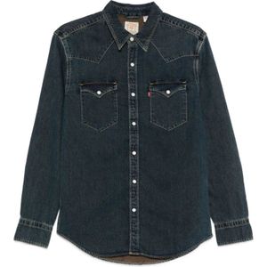Levi's, Heren, Overhemden, Blauw, Maat: M