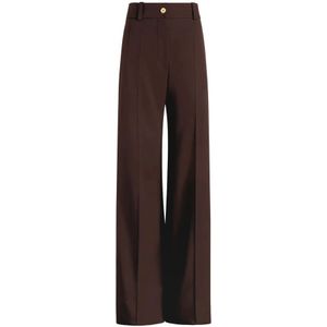 Patou, Dames, Broeken, Bruin, Maat: XS Wol,