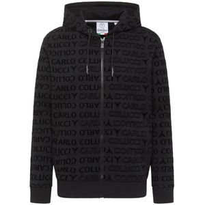 Carlo Colucci, Heren, Sweatshirts & Hoodies, Zwart, Maat: M