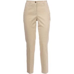Jacob Cohën, Dames, Broeken, Beige, Maat: L Velours,
