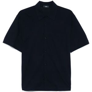Herno, Heren, Overhemden, Blauw, Maat: XL Katoen,