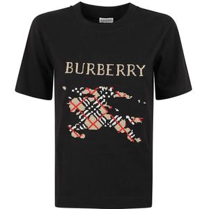 Burberry, Dames, Tops, Zwart, Maat: S