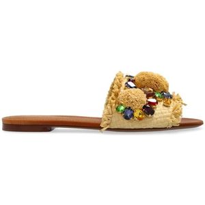 Dolce & Gabbana, Dames, Schoenen, Beige, Maat: 37 EU Leer,