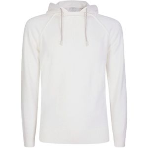 Eleventy, Heren, Sweatshirts & Hoodies, Wit, Maat: L Kasjmier,