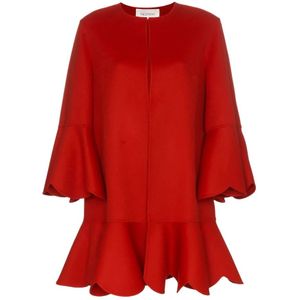 Valentino, Dames, Jurken, Rood, Maat: 2XS Wol,