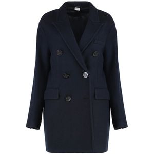 Aspesi, Dames, Mantels, Blauw, Maat: M Wol,