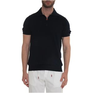 Kiton, Heren, Tops, Blauw, Maat: L Katoen,