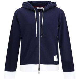 Thom Browne, Heren, Sweatshirts & Hoodies, Blauw, Maat: XS Katoen,