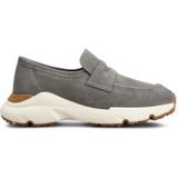 Tod's Low-Top Sneakers - Slip-On Grey Calf Suede Sneakers in grijs