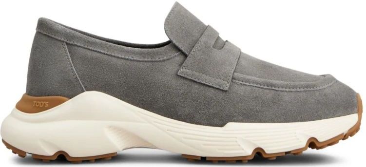 Tod's Low-Top Sneakers - Slip-On Grey Calf Suede Sneakers in grijs