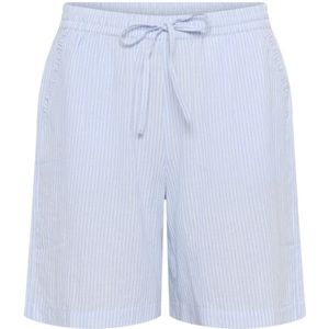 Cream - Kentucky Blue - Korte Broeken - Dames - Gestreepte Elastische Taille