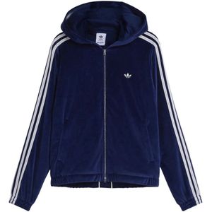 Adidas, Dames, Sweatshirts & Hoodies, Blauw, Maat: S Velours,