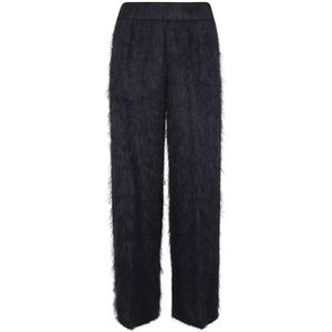 Peserico, Dames, Broeken, Blauw, Maat: XS Leer,