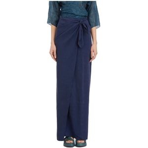 Cortana, Dames, Rokken, Blauw, Maat: 2XS Linnen,