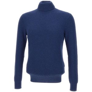 Gran Sasso, Heren, Truien, Blauw, Maat: M Wol,