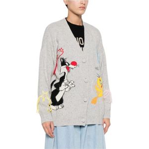 MC2 Saint Barth, Dames, Truien, Grijs, Maat: Xs/S Wol,