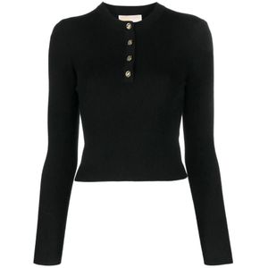 Michael Kors, Dames, Truien, Zwart, Maat: L Wol,