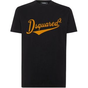 Dsquared2 Stijlvolle T-shirts voor mannen en vrouwen , Black , Heren , Maat: 2XL