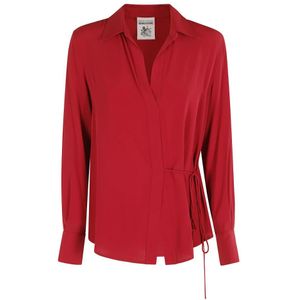 Semicouture, Dames, Blouses & Shirts, Rood, Maat: M Zijde,