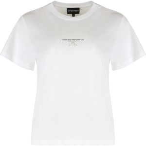 Emporio Armani, Dames, Tops, Wit, Maat: S Katoen,