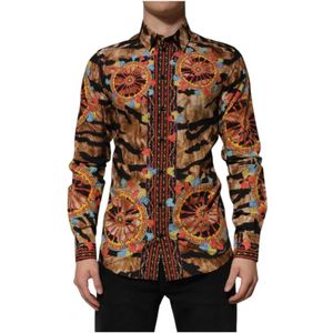 Dolce & Gabbana, Heren, Overhemden, Veelkleurig, Maat: L Katoen,