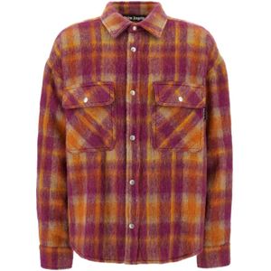 Palm Angels, Heren, Overhemden, Veelkleurig, Maat: M Wol,