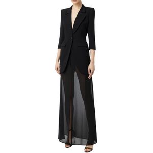 Elisabetta Franchi, Dames, Jumpsuits & Playsuits, Zwart, Maat: M Poliester,