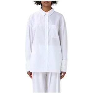 Twinset, Dames, Blouses & Shirts, Wit, Maat: L