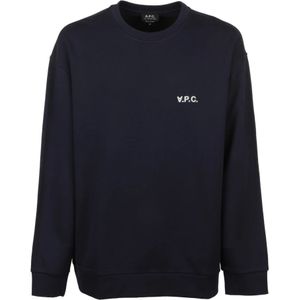 A.p.c., Heren, Sweatshirts & Hoodies, Blauw, Maat: L Katoen,