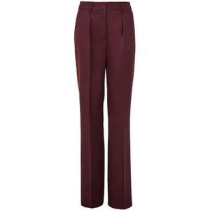 Max Mara, Dames, Broeken, Bruin, Maat: 2XS Wol,