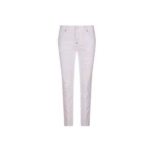 Dsquared2 Witte Ripped Cool Girl Jeans , White , Dames , Maat: 3XS