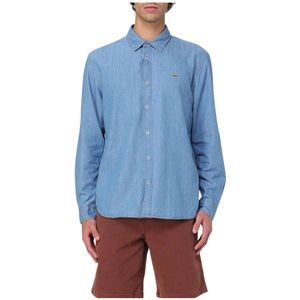 Lacoste - Denim Overhemd - Lichtgewicht - Biologisch Katoen - Contrasterende Stiksels