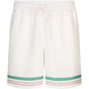 Casablanca, Heren, Korte broeken, Wit, Maat: S Zijde,
