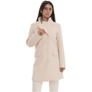 Liu Jo, Dames, Mantels, Beige, Maat: S Leer,