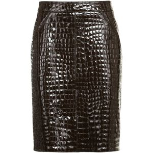 Tom Ford, Dames, Rokken, Bruin, Maat: 2XS Leer,